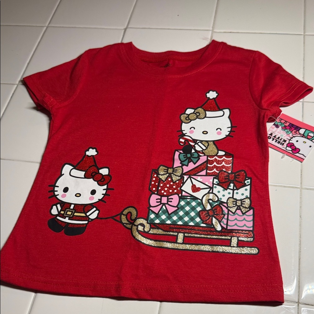 Hello Kitty Red and Pink Graphic Tee